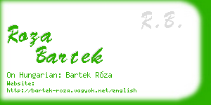 roza bartek business card